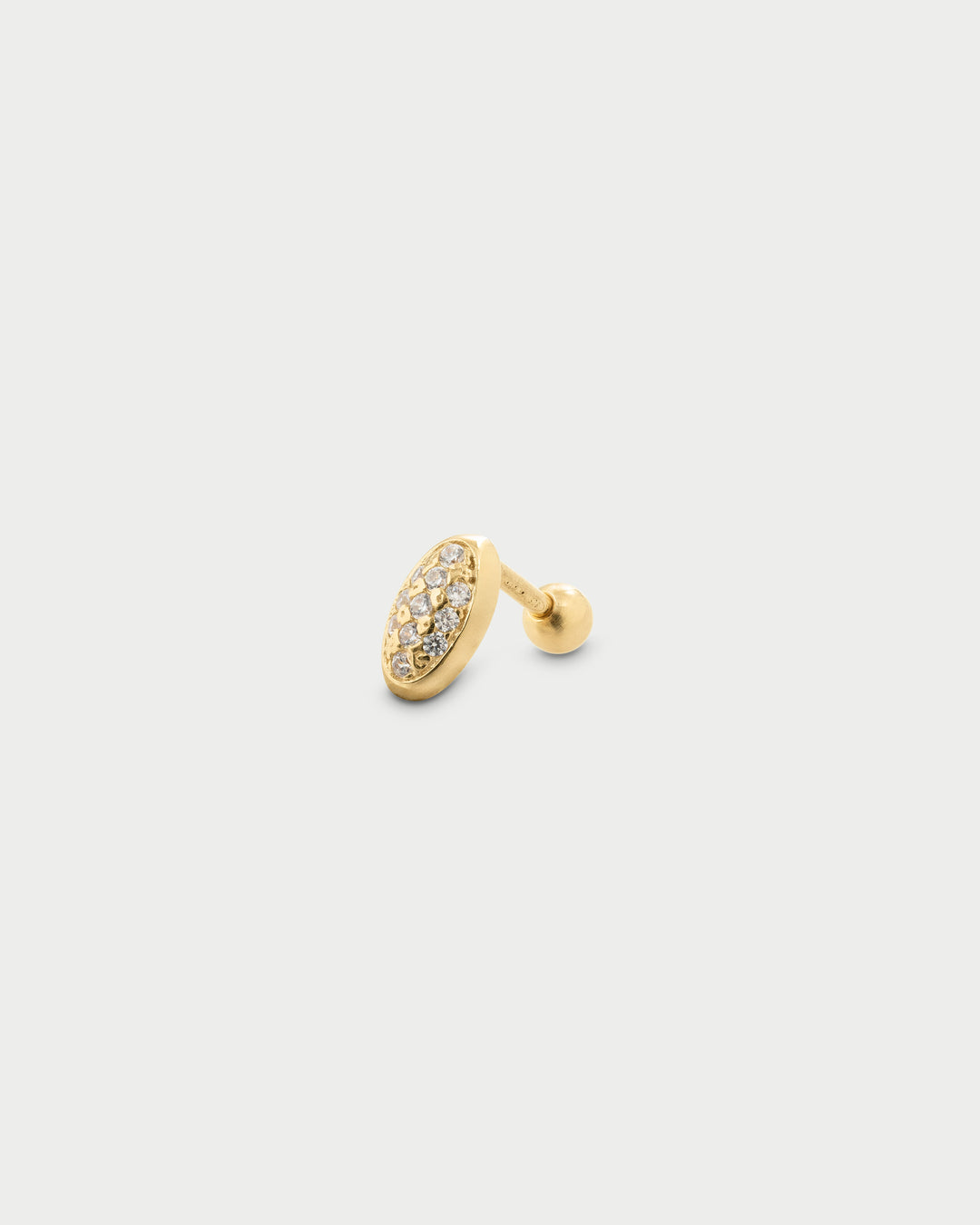 Piercing Ellipse Pavè Yellow Gold