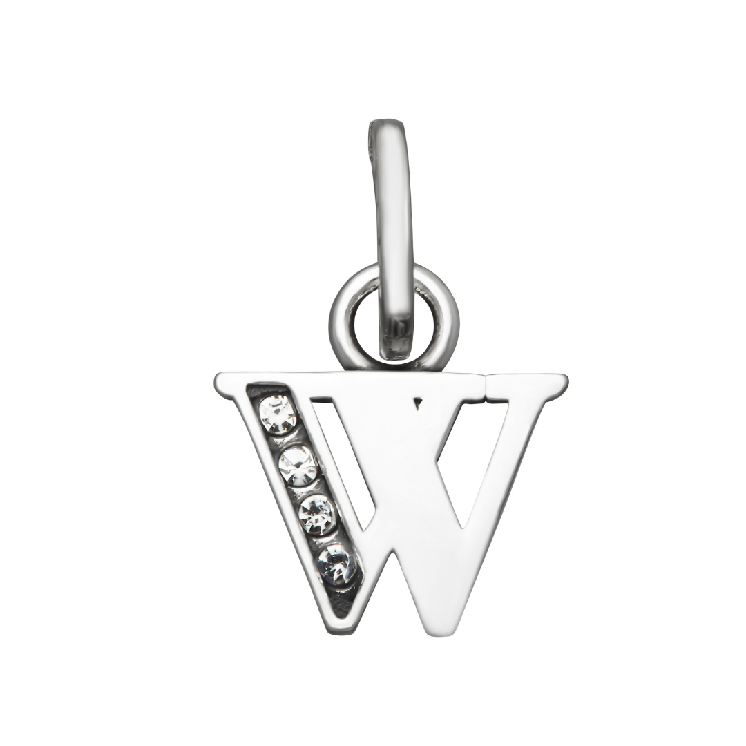 Mini Charm Giovanni Raspini - "W" Crystal