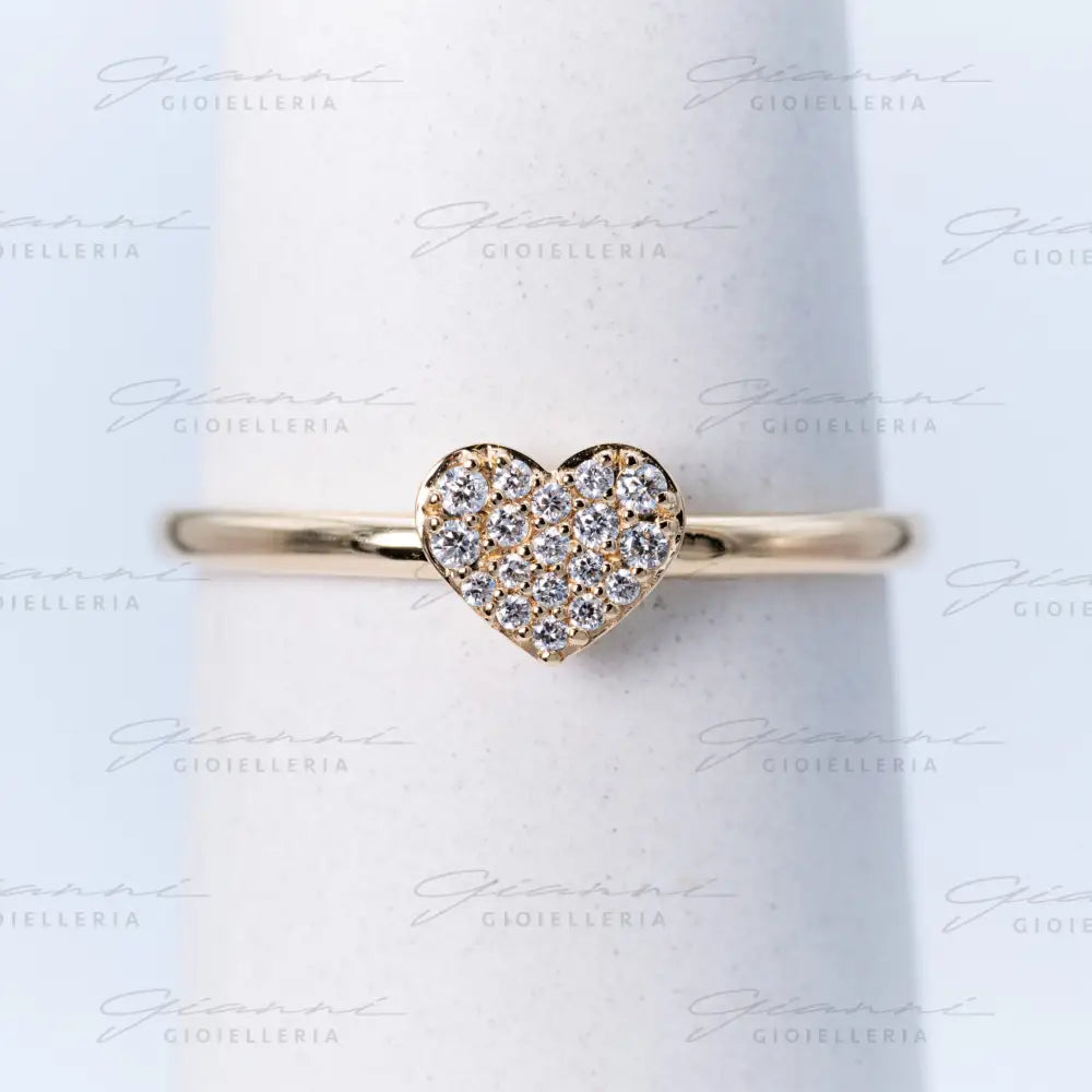 anello cuore diamanti Crivelli