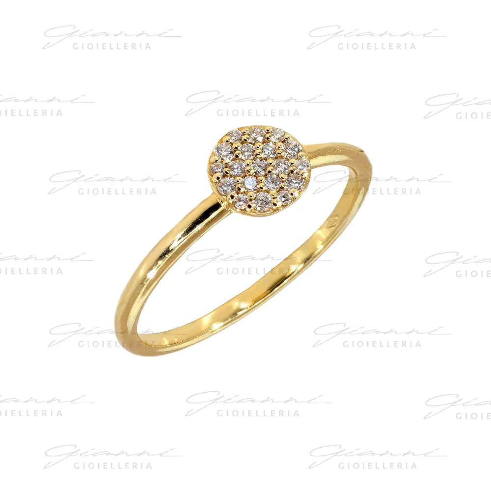 Anello Crivelli - Pavé di Diamanti in Oro Giallo Anelli