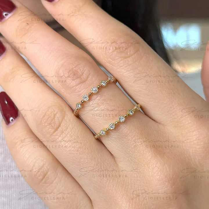 Anello Crivelli - Riviera Fantasia in Oro Giallo e Diamanti Anelli