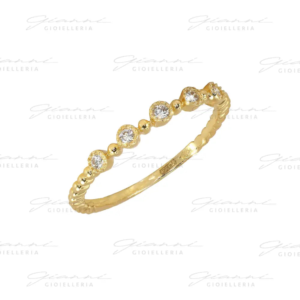 Anello Crivelli - Riviera Fantasia in Oro Giallo e Diamanti Anelli