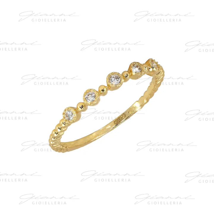 Anello Crivelli - Riviera Fantasia in Oro Giallo e Diamanti Anelli