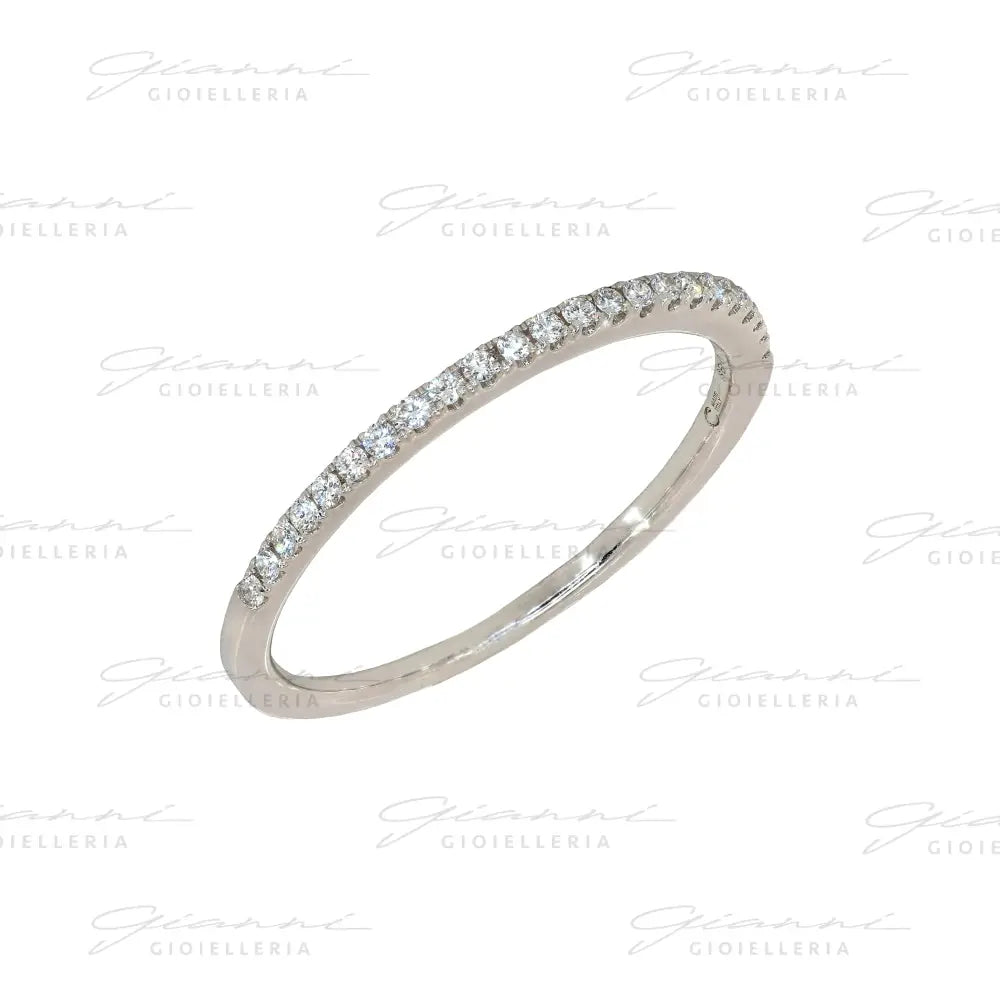 Anello Crivelli - Riviera in Oro Bianco con Diamanti 0,12 ct. Anelli