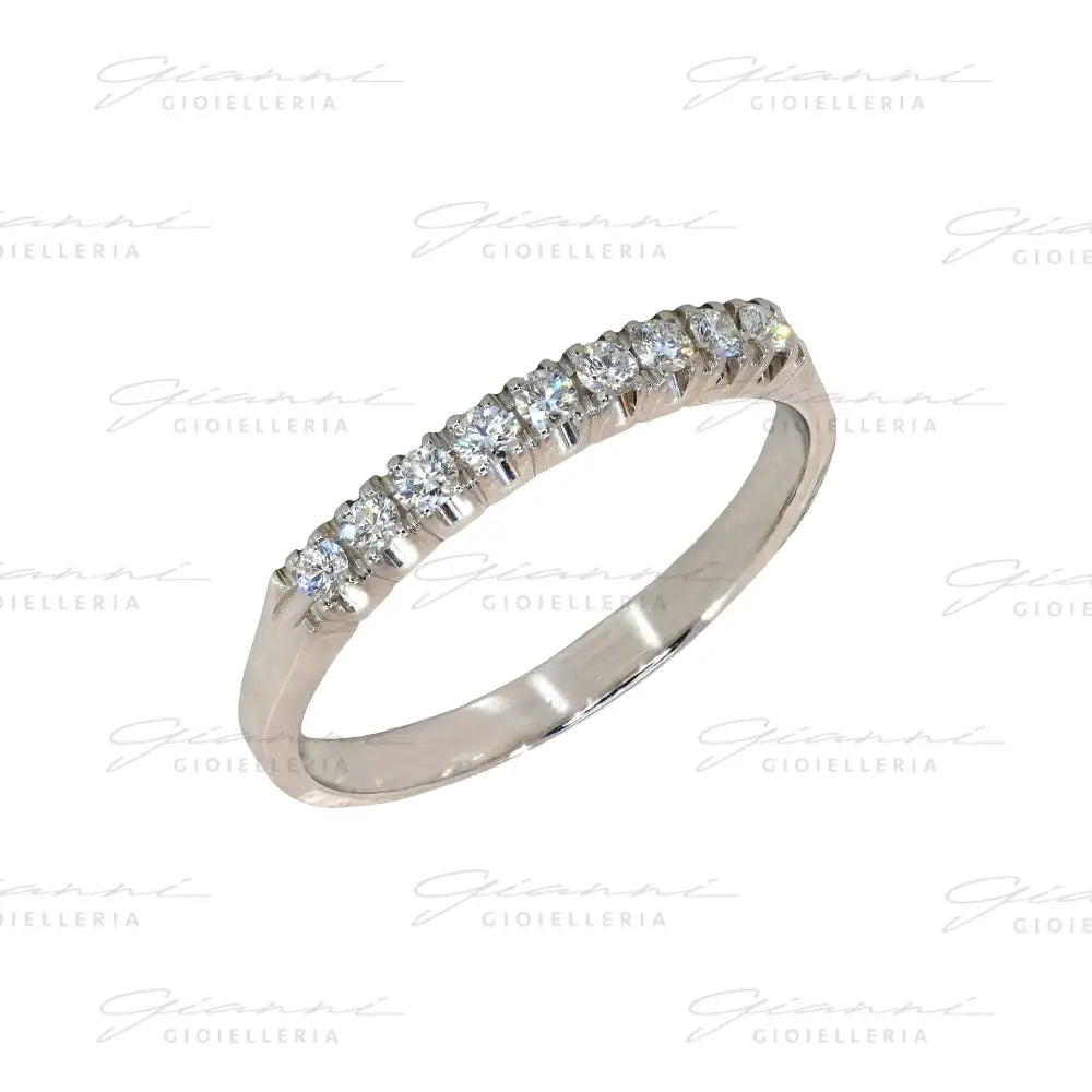 Anello Crivelli - Riviera in Oro Bianco con Diamanti 0,20 ct. Anelli