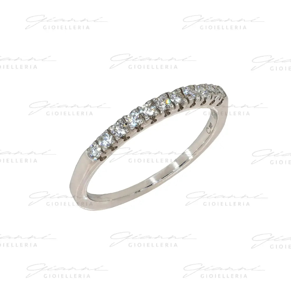 Anello Crivelli - Riviera in Oro Bianco con Diamanti 0,25 ct. Anelli