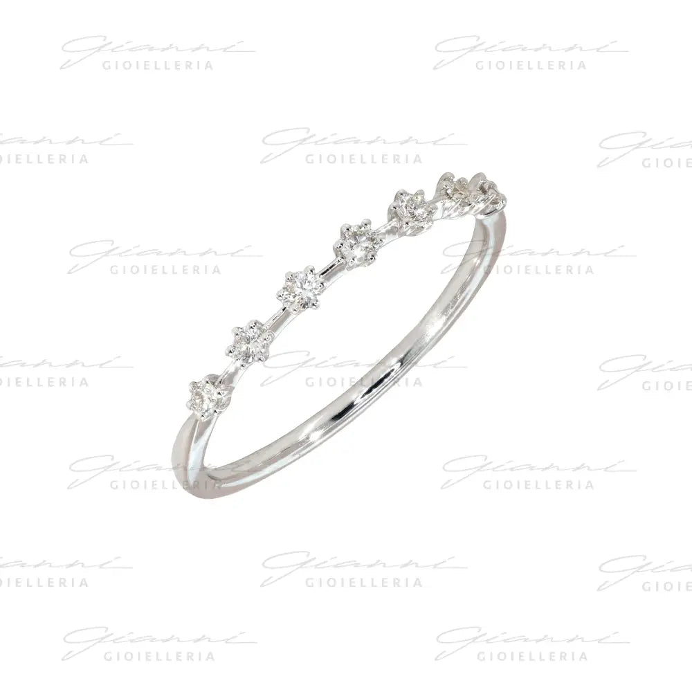 Anello Crivelli - Riviera in Oro Bianco e Diamanti Anelli