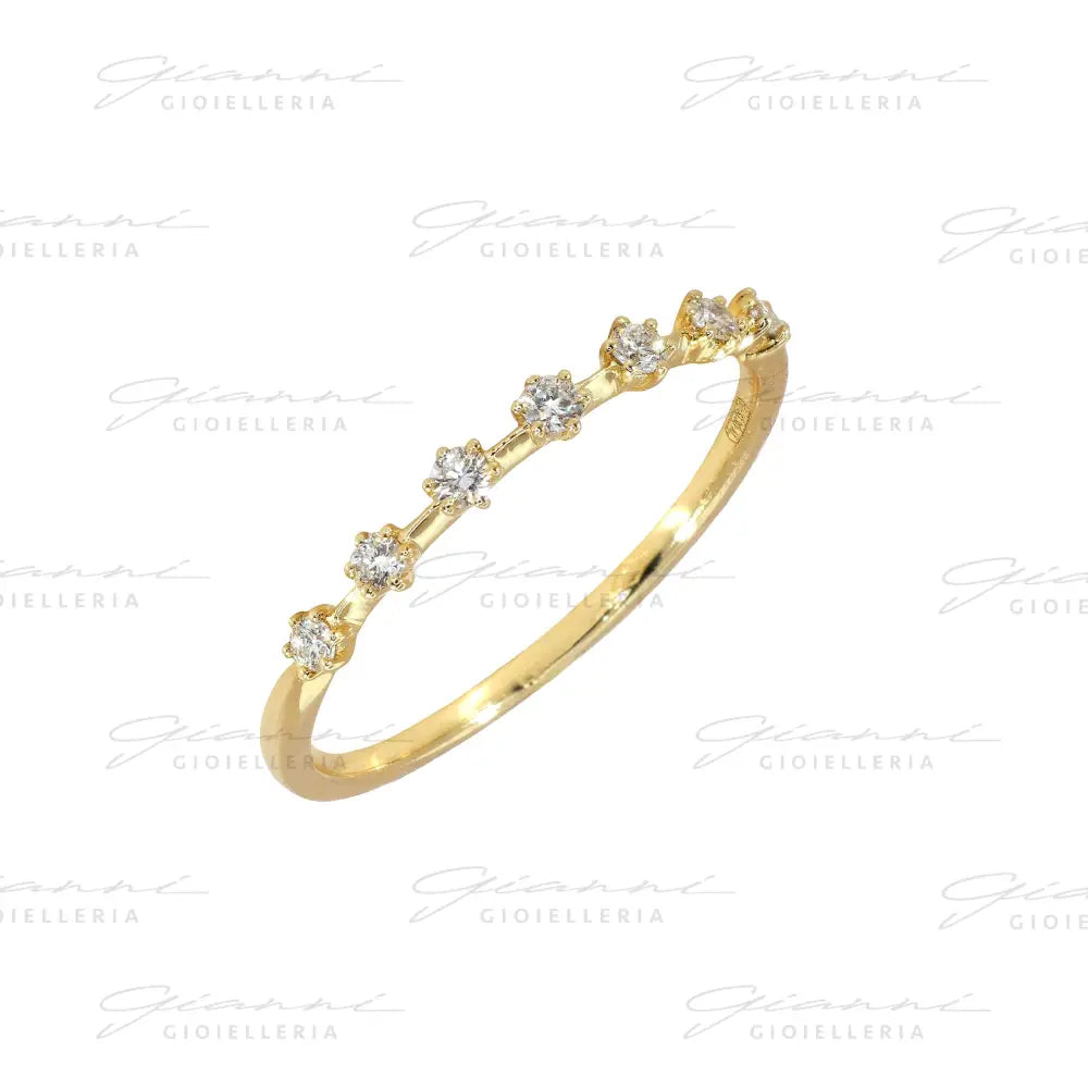 Anello Crivelli - Riviera in Oro Giallo e Diamanti Anelli
