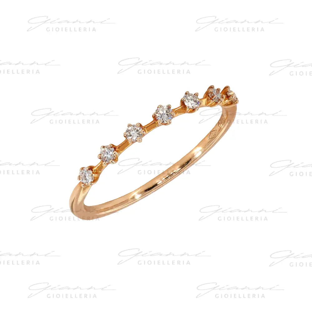 Anello Crivelli - Riviera in Oro Rosa e Diamanti Anelli