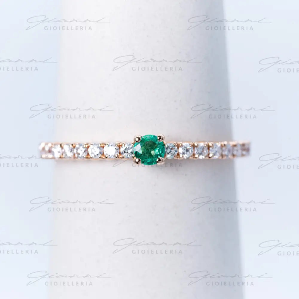 Anello Crivelli - Smeraldo centrale Anelli