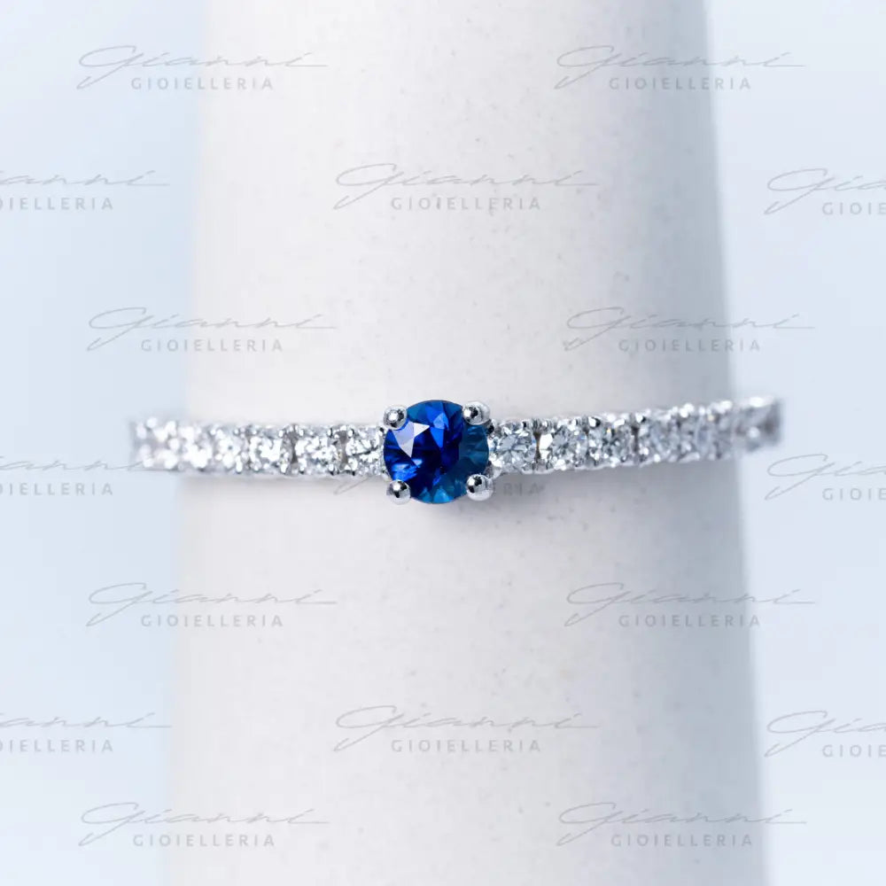 Anello Crivelli - Zaffiro centrale Anelli