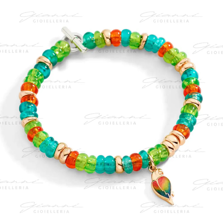Bracciale DoDo - Rondelle argento dorato e plastica riciclata Bracciali