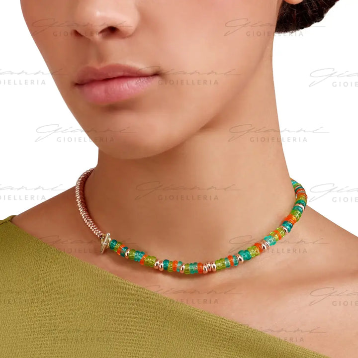 Bracciale DoDo - Rondelle argento dorato e plastica riciclata Bracciali