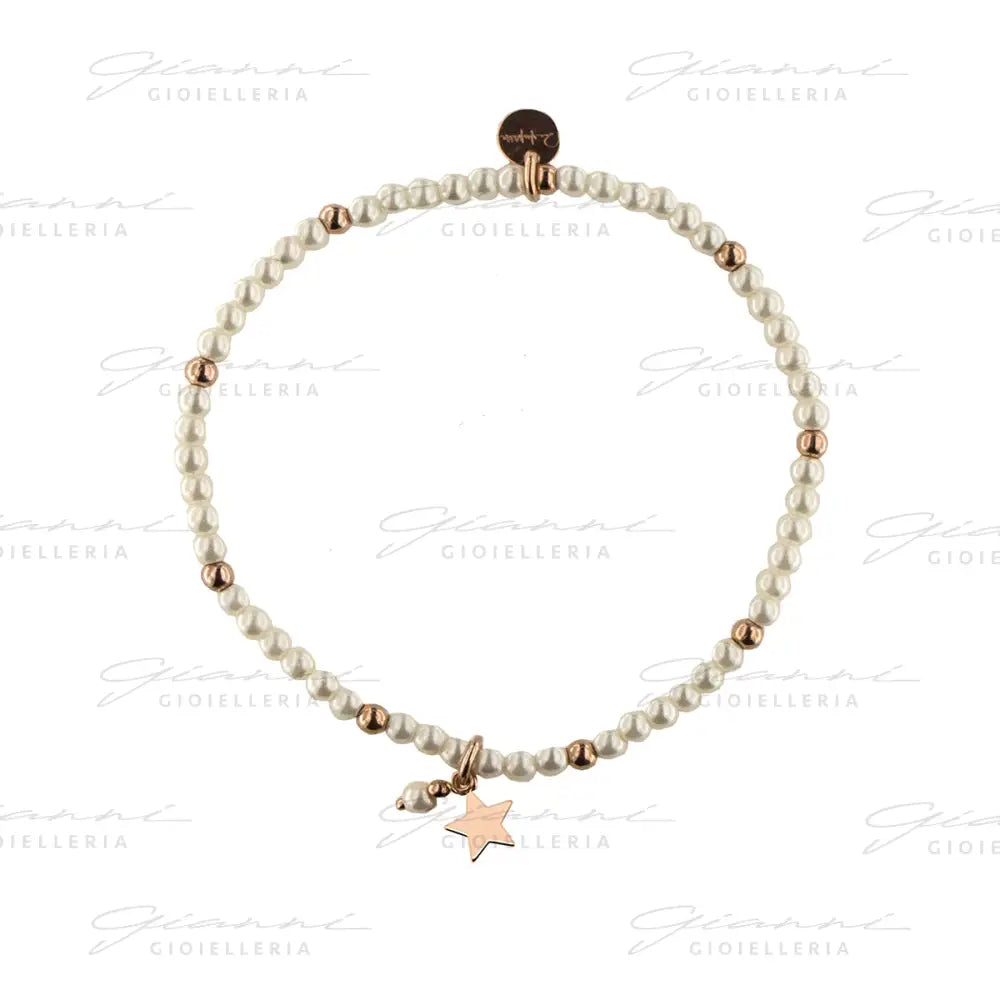 Braccialetto Rue Des Mille - Elastico Con Perle E Palline Stella Bracciali