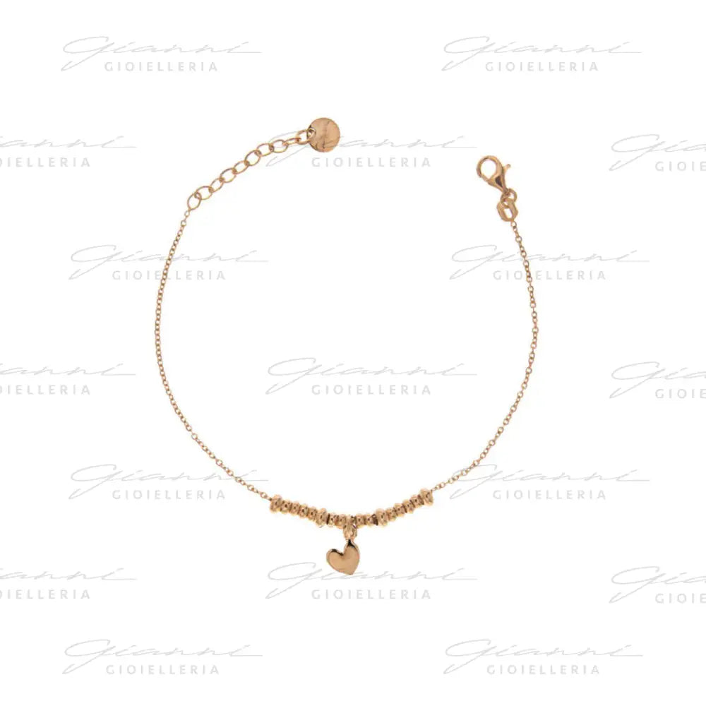 Braccialetto Rue Des Mille - Micro Anelli Cuore Oro Rosa Bracciali