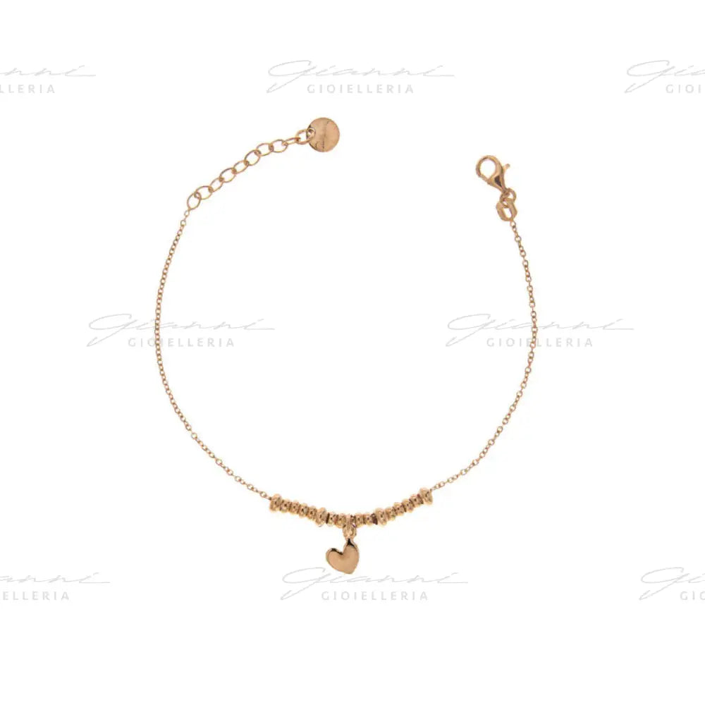 Braccialetto Rue Des Mille - Micro Anelli Cuore Oro Rosa Bracciali