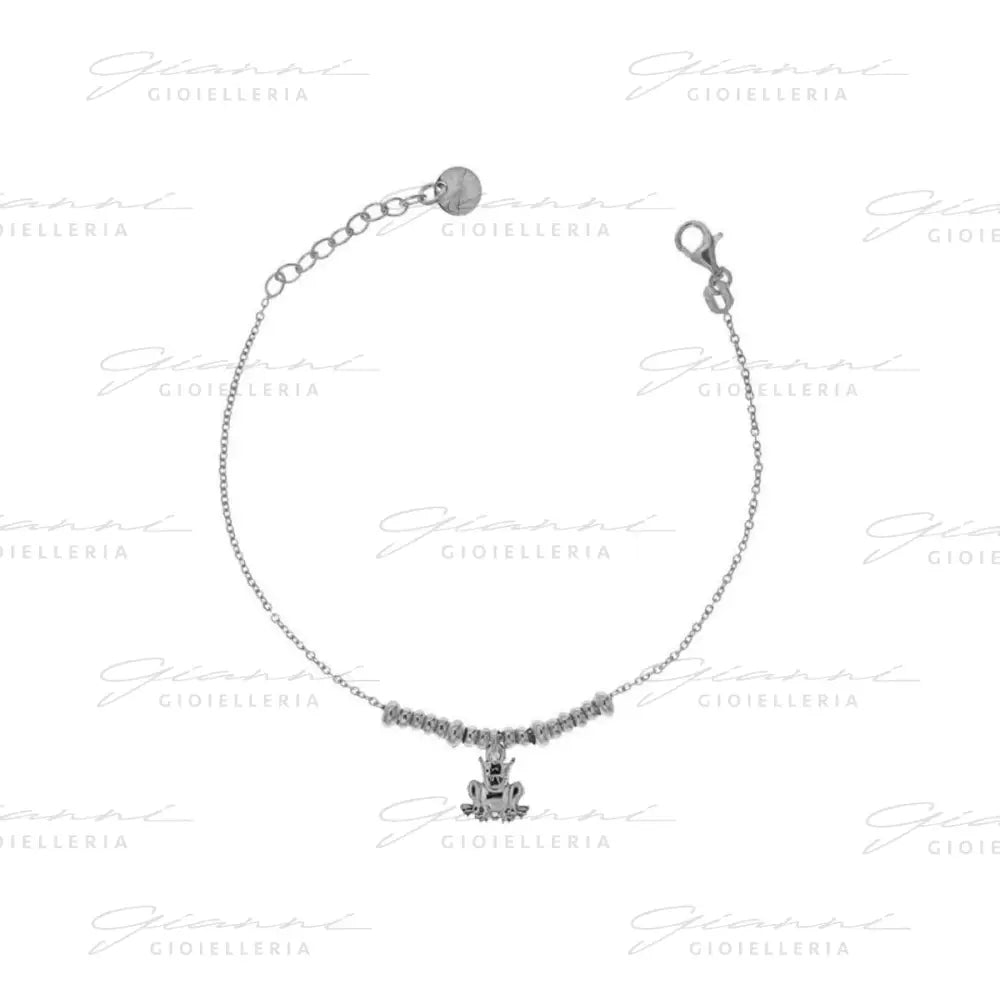 Braccialetto Rue Des Mille - Micro Anelli Ranocchio Rodio Bracciali