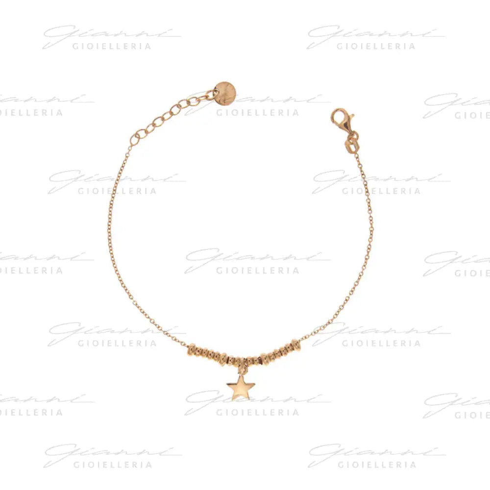 Braccialetto Rue Des Mille - Micro Anelli Stella Oro Rosa Bracciali