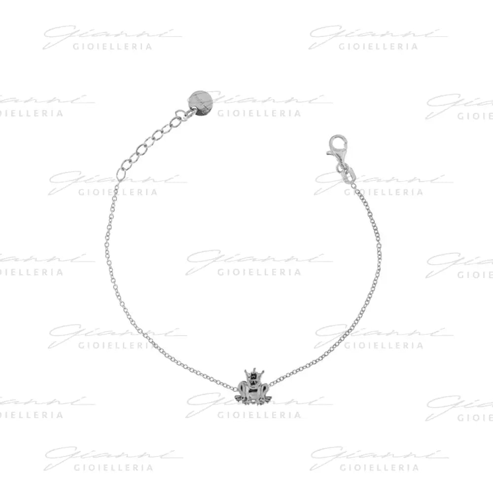 Braccialetto Rue Des Mille - Soggetto Centrale Bombato Ranocchio Rodio Bracciali
