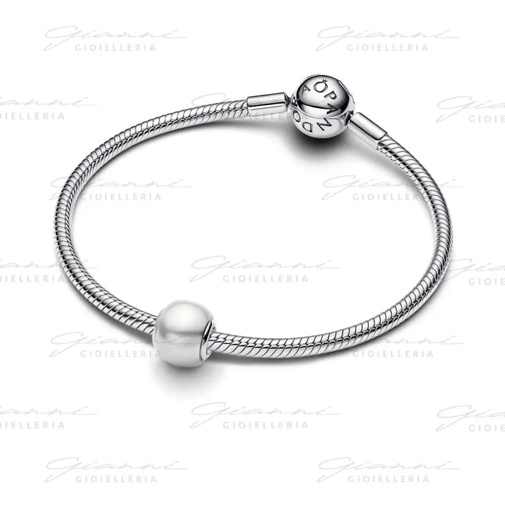 Charm Pandora - Sfera con Perla Artificiale Charm