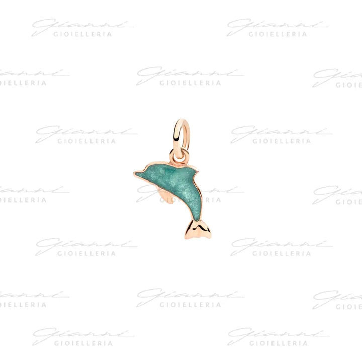 Ciondolo DoDo - Delfino oro rosa & smalto Charm
