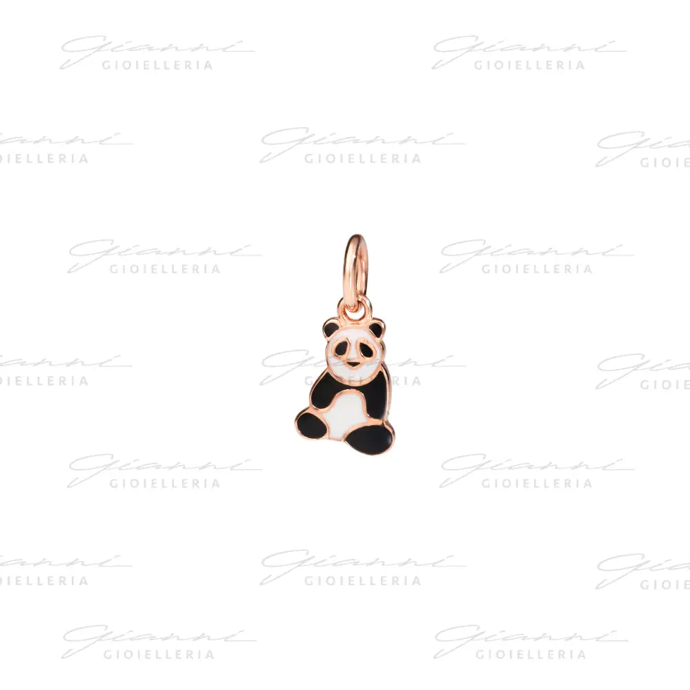 Ciondolo DoDo - Panda oro rosa & smalto Charm
