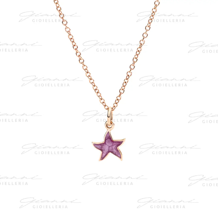 Ciondolo DoDo - Stellina oro rosa & smalto Charm
