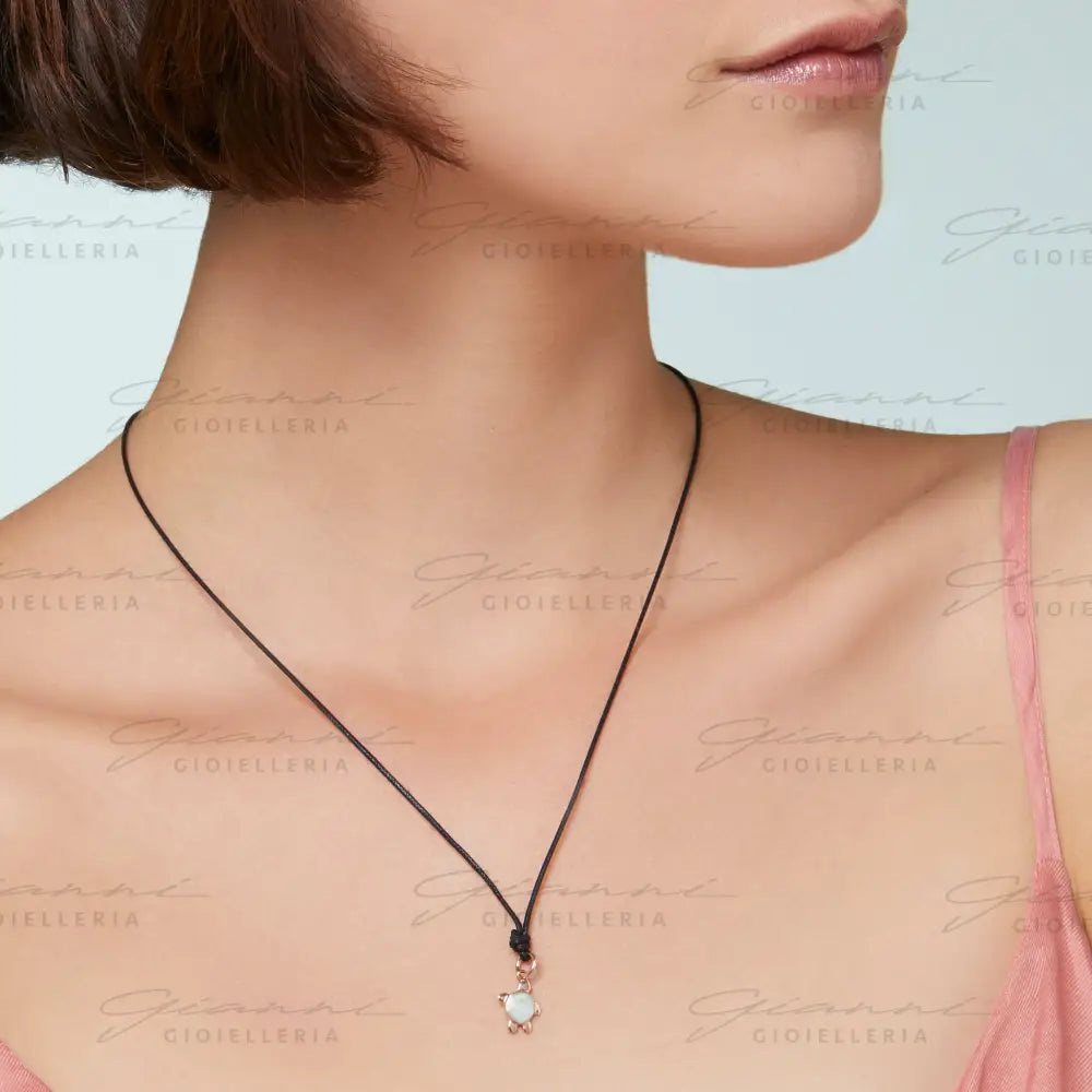 Ciondolo DoDo - Tartaruga marina oro rosa & smalto Charm