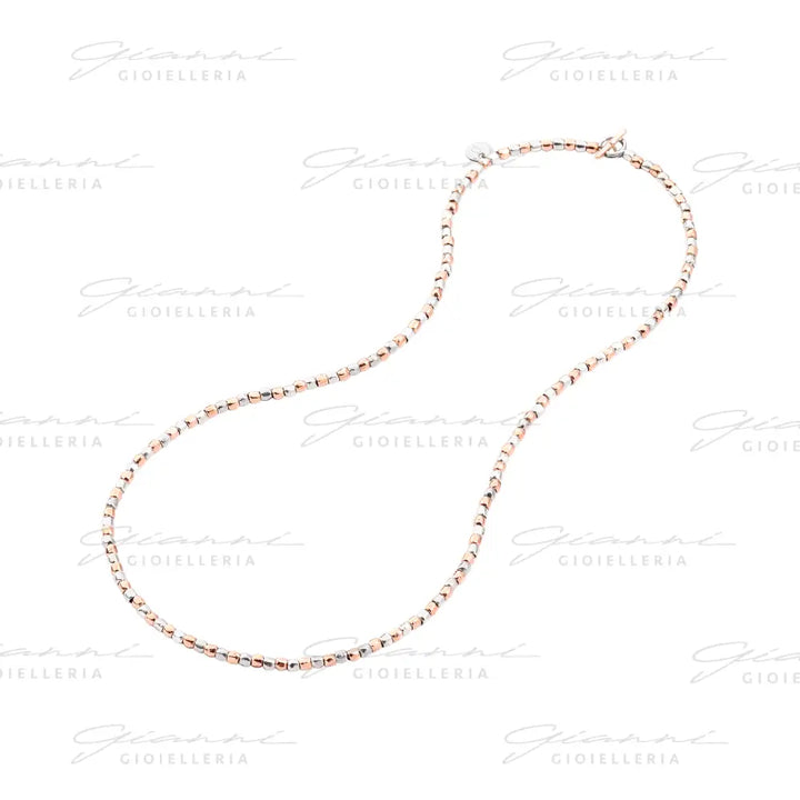 Collana Dodo - Mini Granelli Argento e Oro Rosa Collane