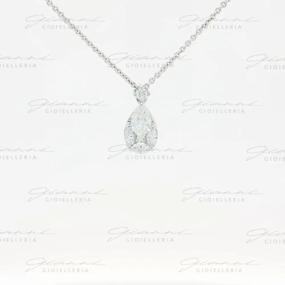 Girocollo Crivelli - Pavé di Diamanti in Oro Bianco Collane