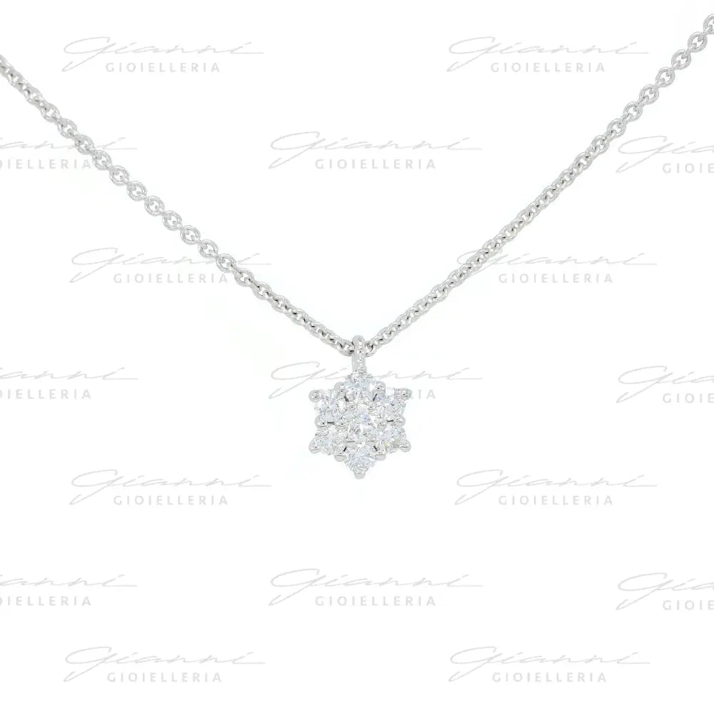 Girocollo Crivelli Pendente Moretta 0,25 ct. in Oro Bianco con Diamanti Collane