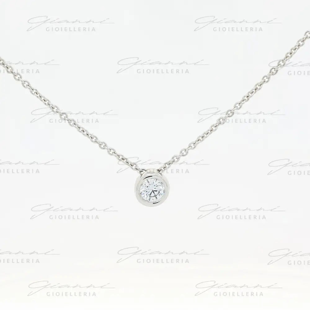 Girocollo Crivelli - Light Punto Luce in Oro Bianco con Diamante Collane