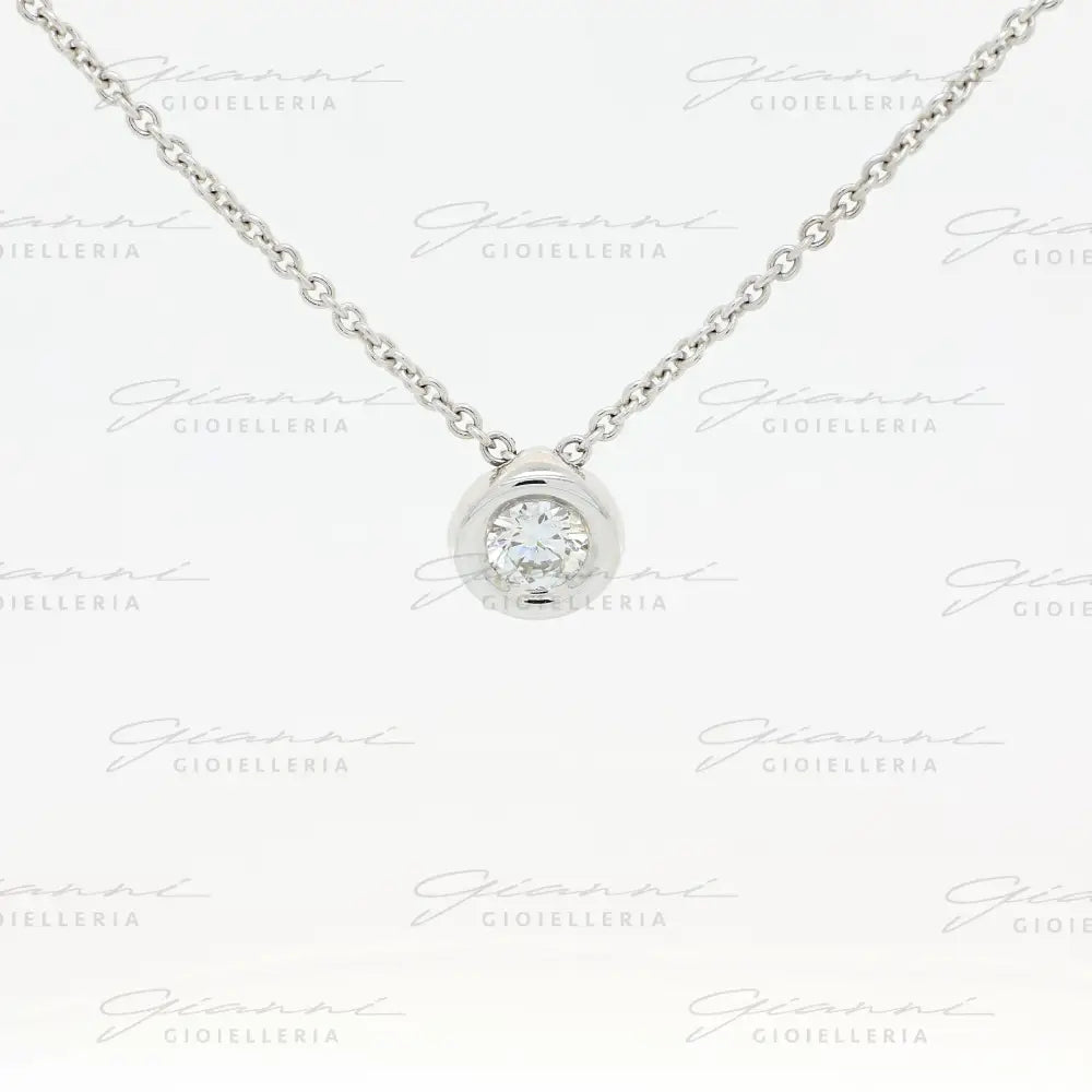 Girocollo Crivelli - Light Punto Luce con Diamante in Oro Bianco Collane