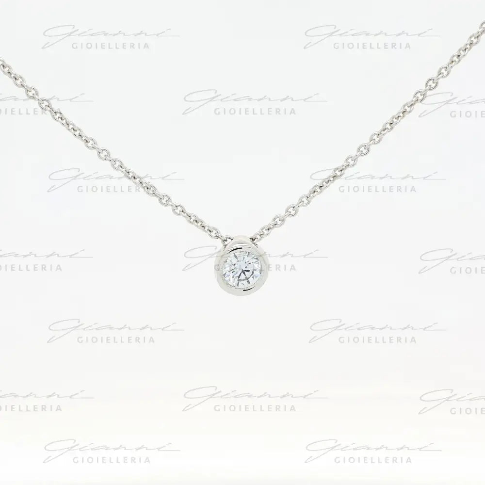 Girocollo Crivelli - Light Punto Luce con Diamante in Oro Bianco Collane