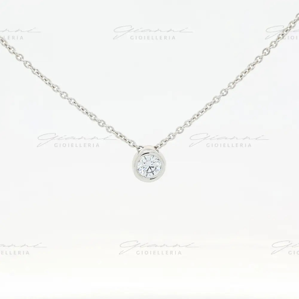 Girocollo Crivelli - Light Punto Luce con Diamante in Oro Bianco Collane
