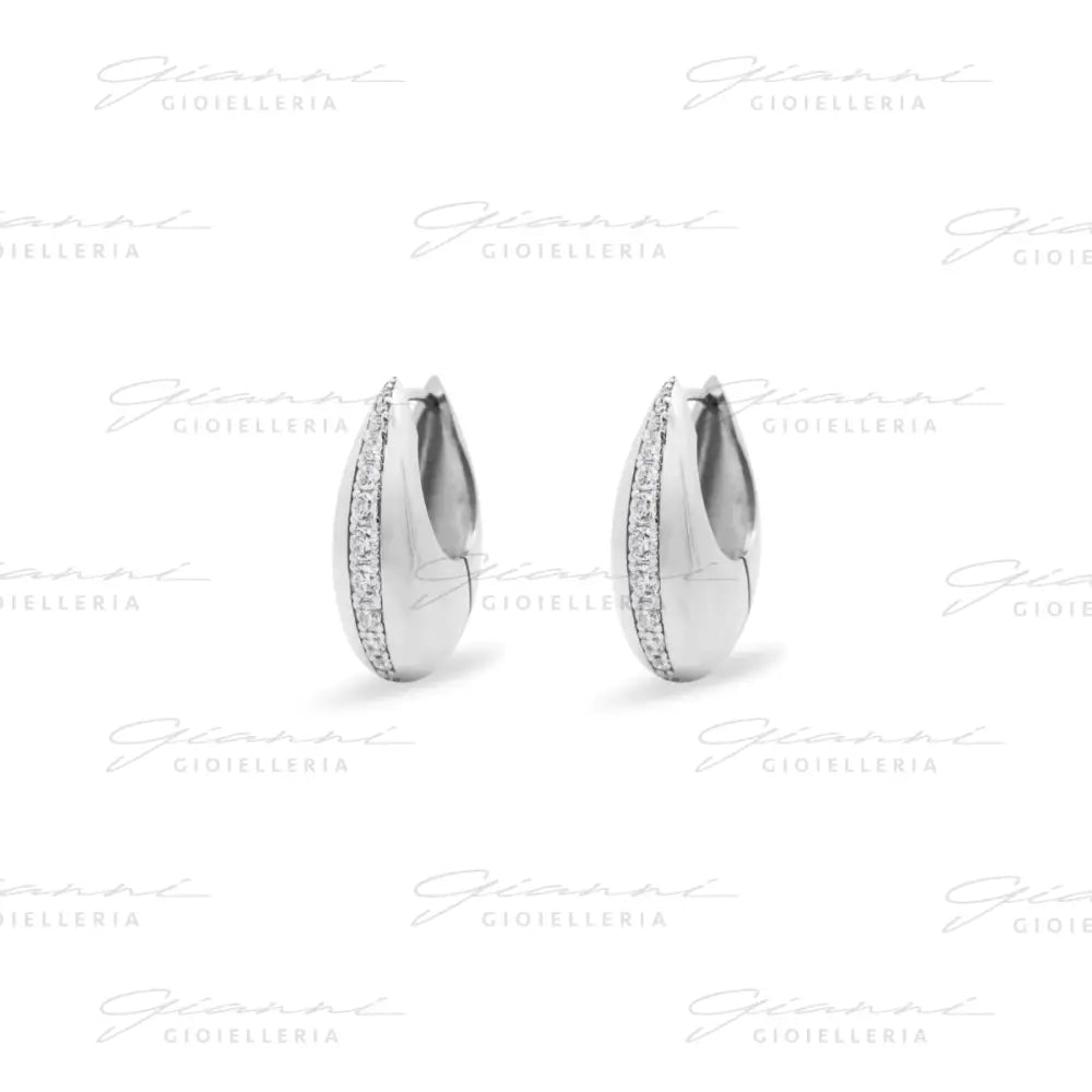 Orecchini Rue Des Mille - Goccia Chunky Grande Shapes Rodio Orecchini