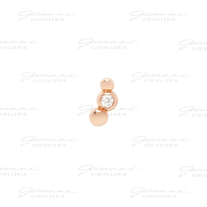 Orecchino DoDo - Stud bollicine oro rosa & diamante Orecchini