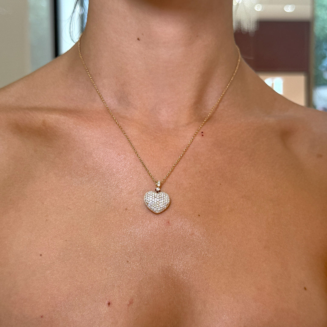 Girocollo Crivelli - Pendente Fantasia cuore in Oro Rosa con Diamanti