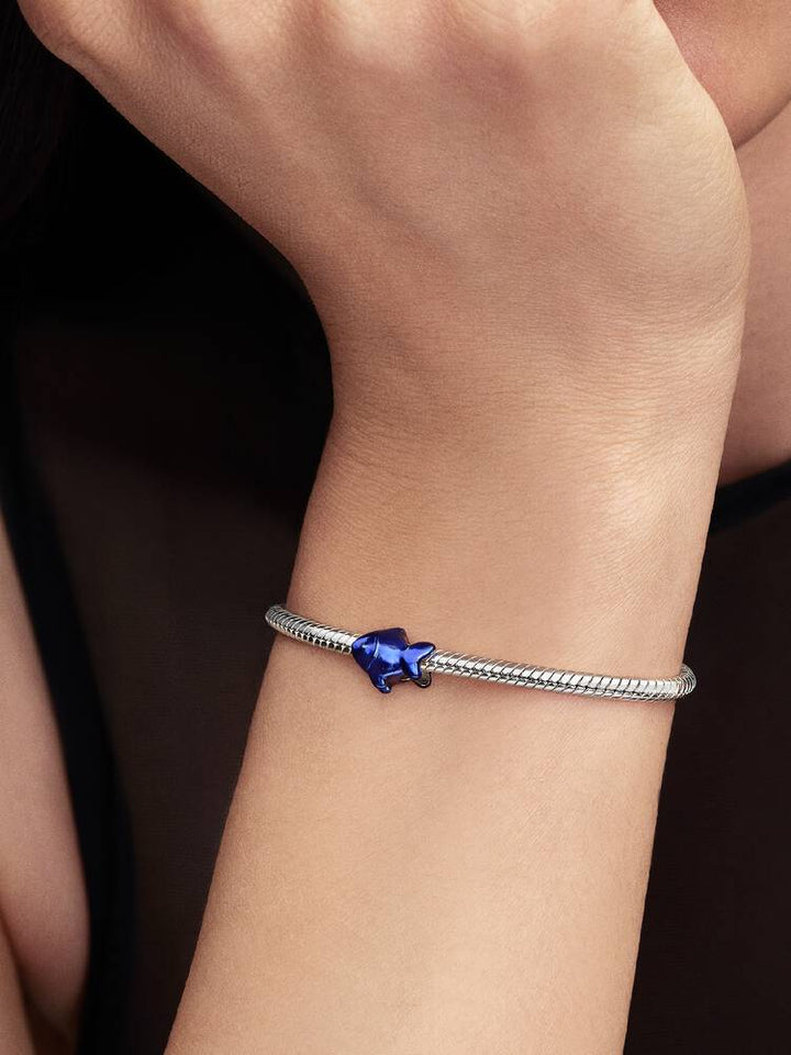 Mini Charm Pandora - Pesce effetto metallico blu