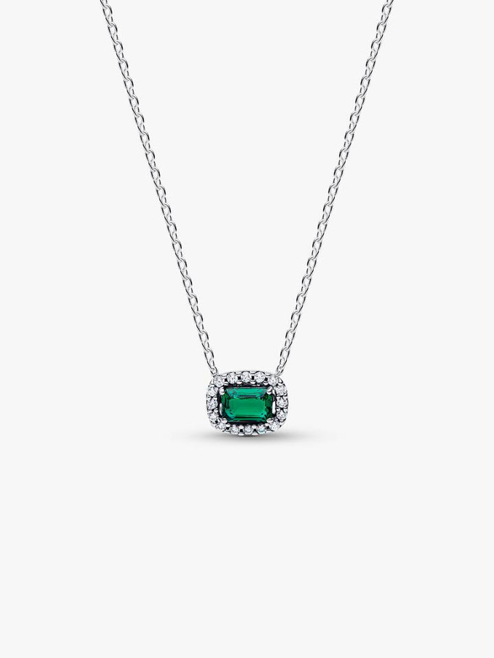 Collana Pandora - Punto Luce Rettangolo Verde
