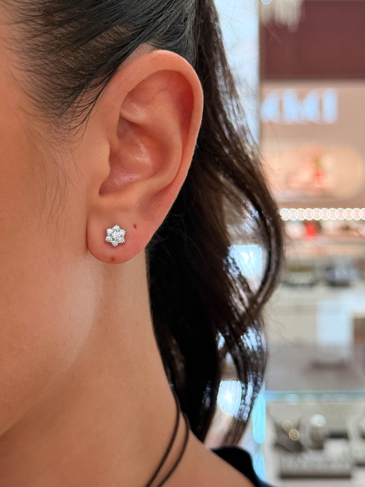 Orecchini Crivelli - Moretta in Oro Bianco con Diamanti 0,44 ct.