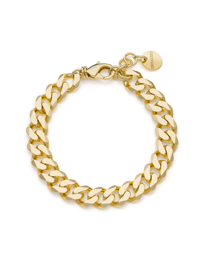 Bracciale Unoaerre - Catena grumette dorata diamantata