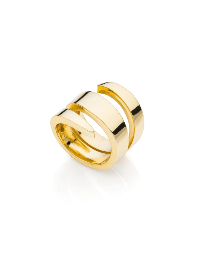 Anello Unoaerre - Dorato a spirale