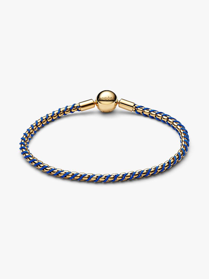 Bracciale Pandora - Intreccio Tessuto Blu