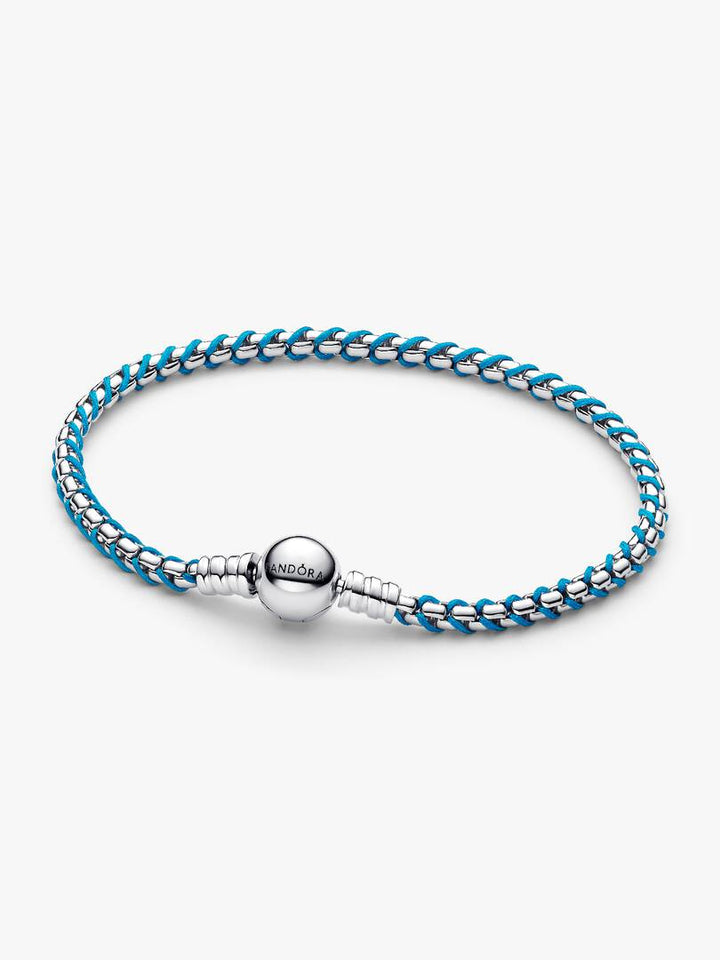Bracciale Pandora - Intreccio Tessuto Turchese