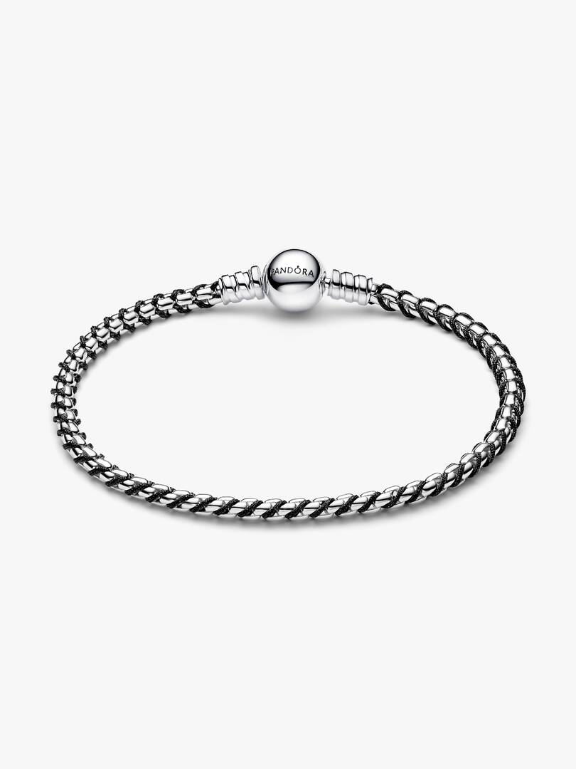 Bracciale Pandora - Intreccio Tessuto Nero