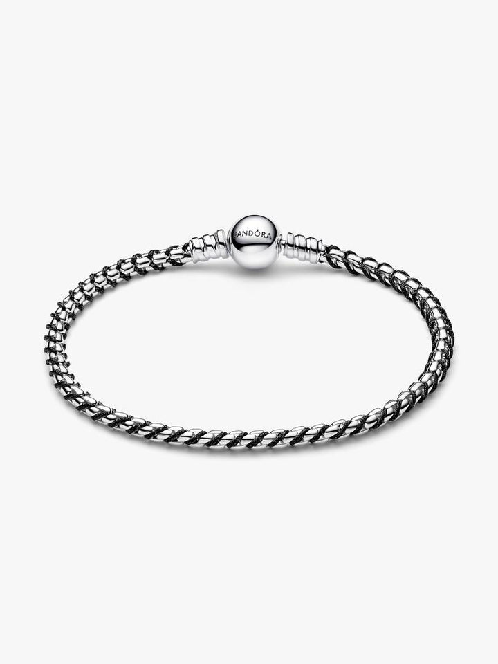 Bracciale Pandora - Intreccio Tessuto Nero