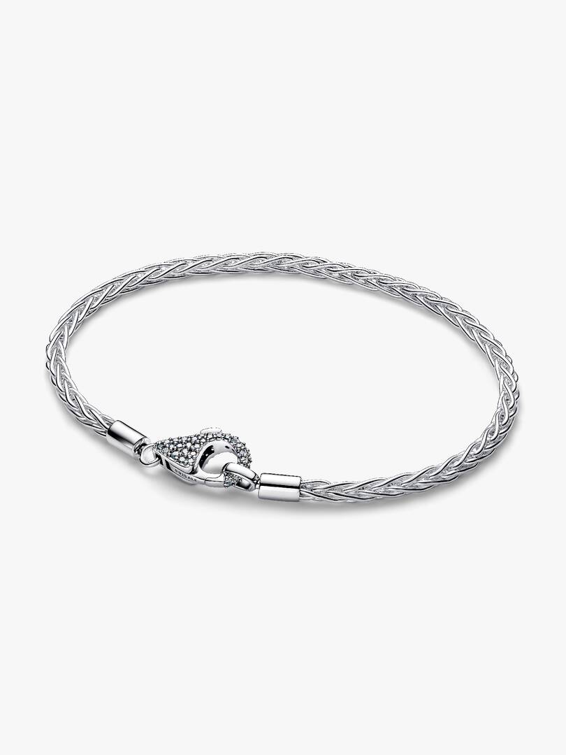 Bracciale Pandora - Maglia Coda di Volpe con Chiusura Pavè