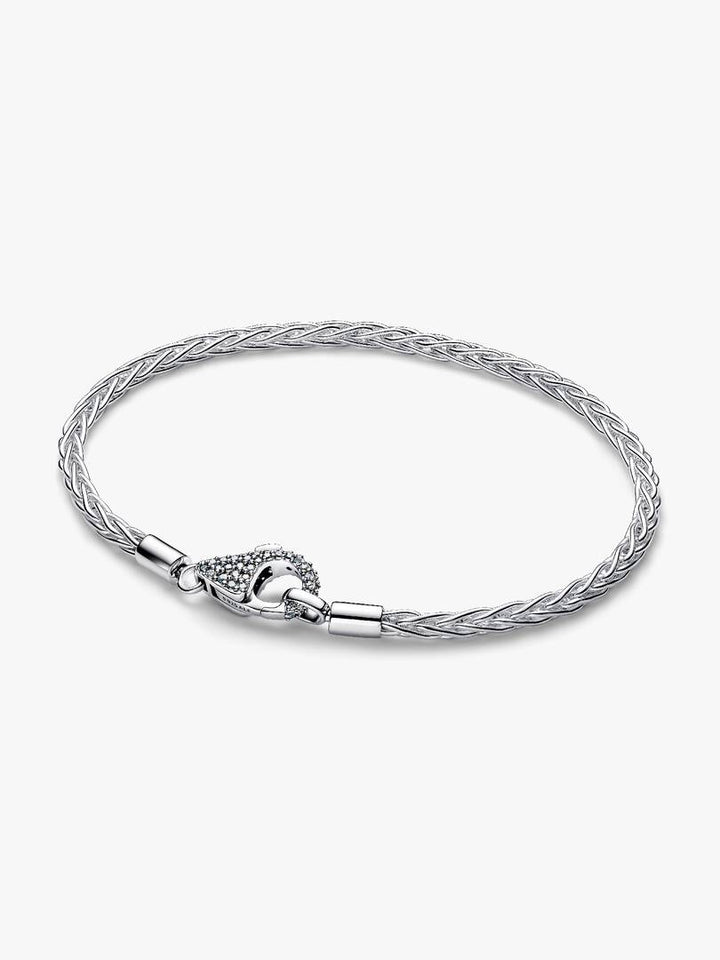 Bracciale Pandora - Maglia Coda di Volpe con Chiusura Pavè