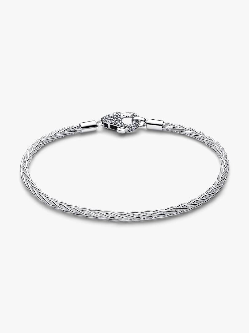 Bracciale Pandora - Maglia Coda di Volpe con Chiusura Pavè